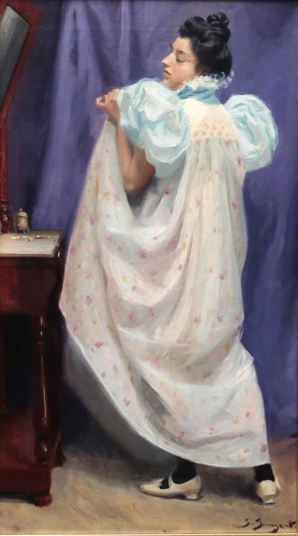 1865-Sebastià Junyent Sans - Ragazza a una toeletta
